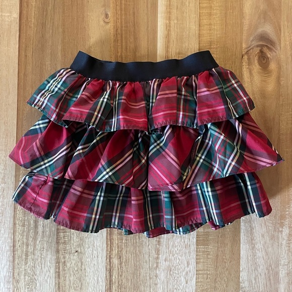 Ralph Lauren Red Plaid Tartan 3-Tier Skirt, size 4T - Picture 1 of 3